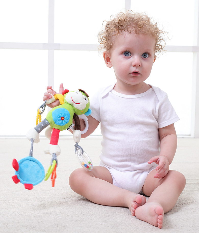 JJOVCE Baby Intelligence Soothing Doll, multi-functional animal bed bell, bed hanger, stroller hanger, baby cloth toy doll pic 8