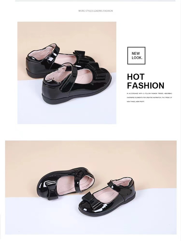 女童黑色皮鞋儿童白色软底公主鞋夏季女宝真皮演出舞台鞋学生童鞋详情11