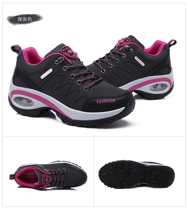 春秋季新款运动休闲鞋女士厚底增高减震气垫户外鞋中年妈妈旅游鞋详情21