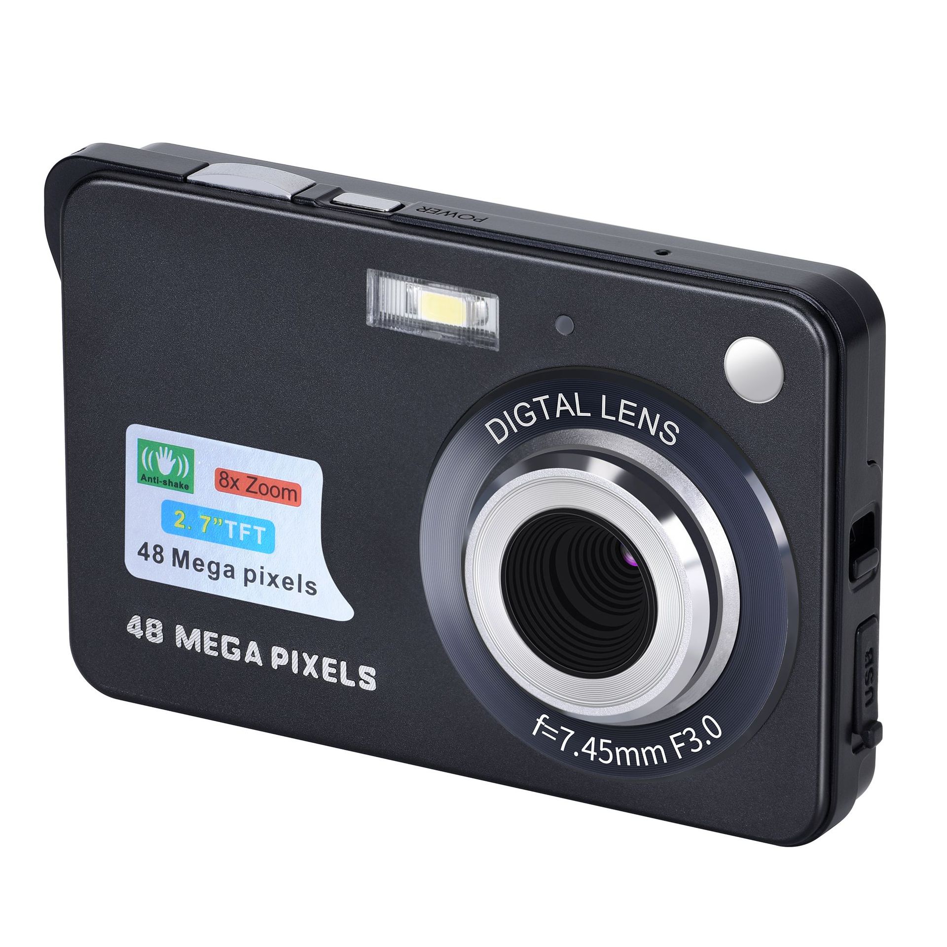 Cross-border English version 48-megapixel high-definition ordinary digital camera XD-K09 home selfie compact camera pic 1