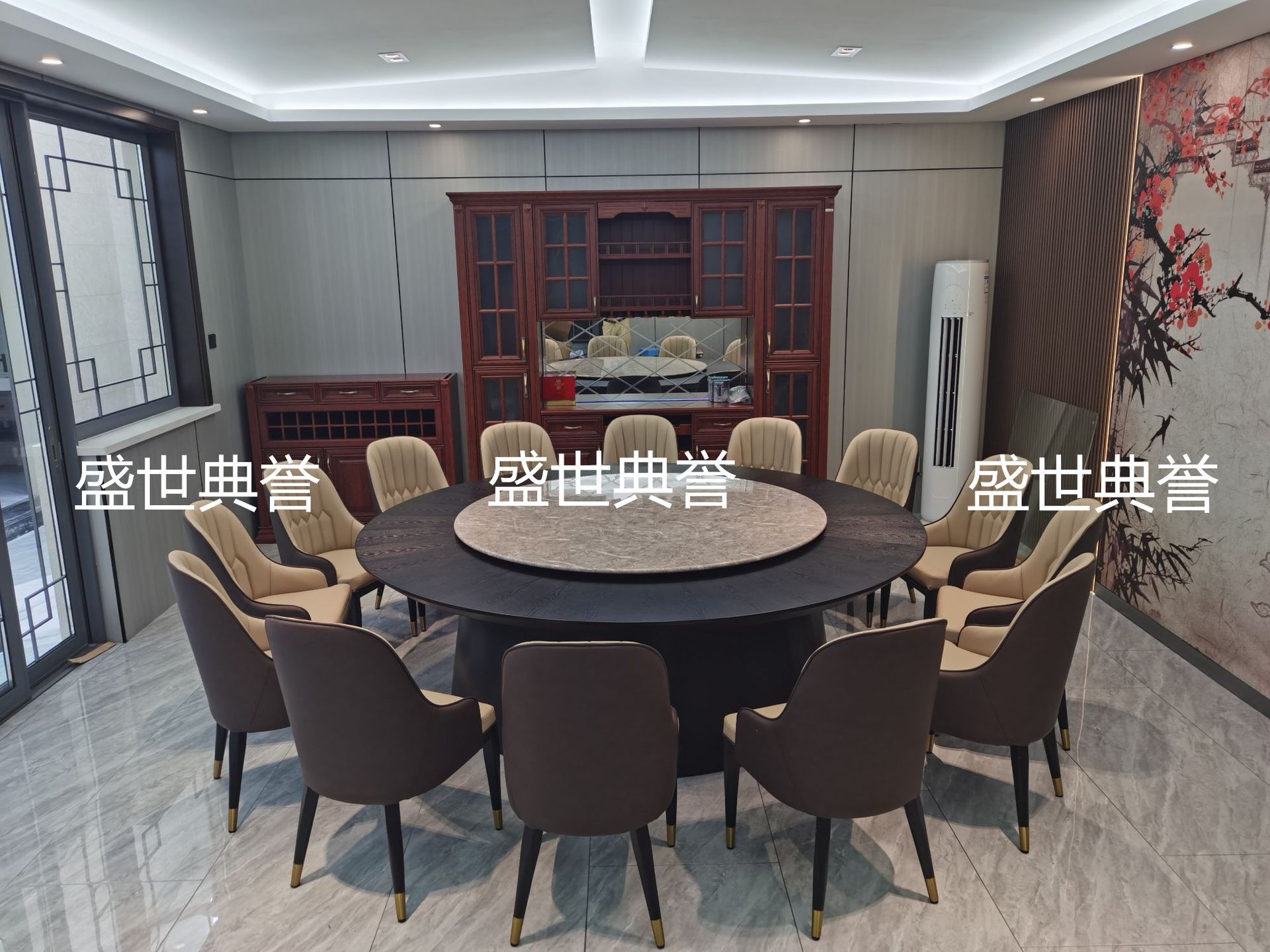 佛山专业生产酒店实木电动餐桌酒楼电动转盘餐桌海鲜餐厅轻奢餐桌详情20