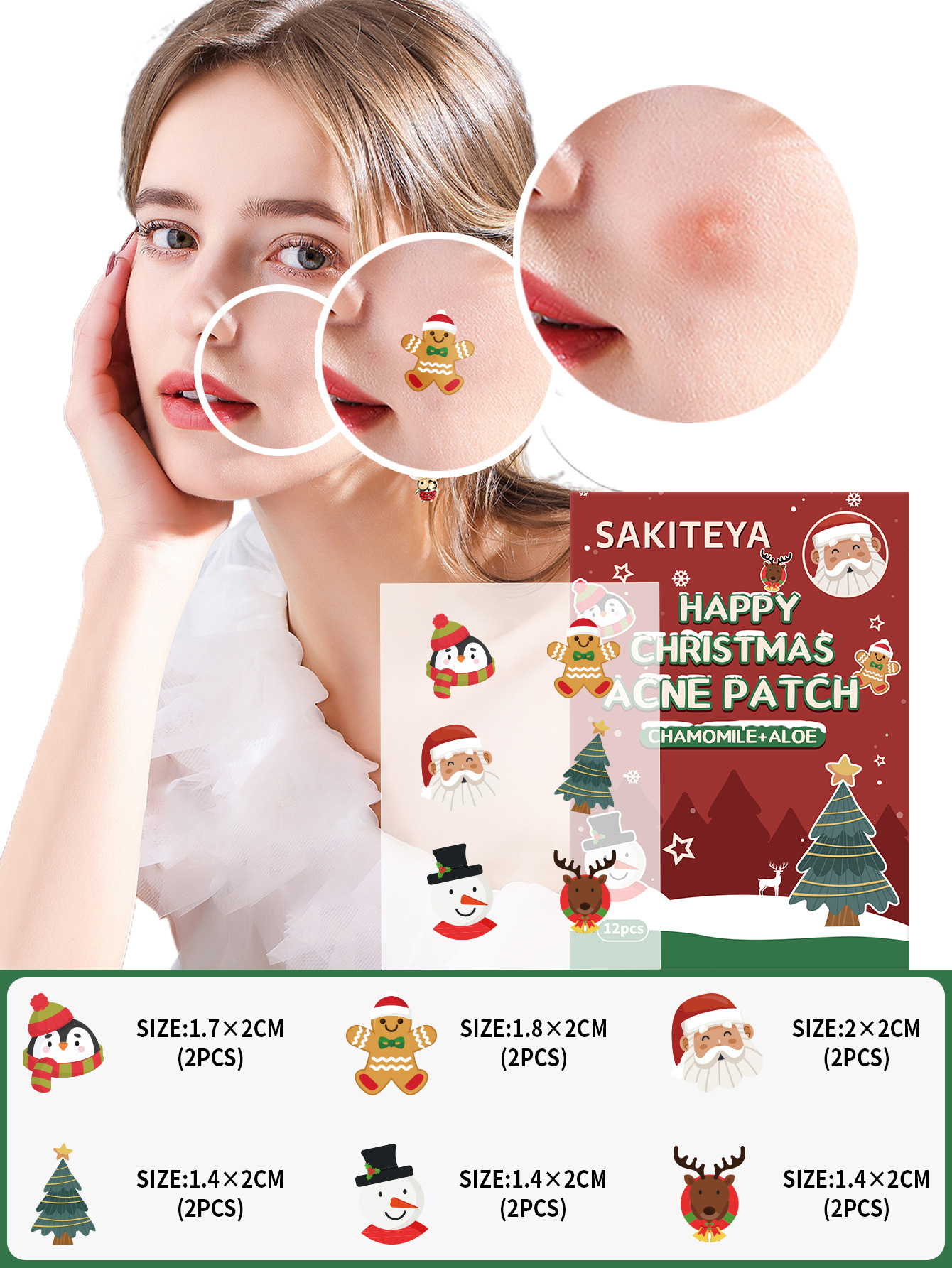 Christmas Acne Patch, Anti-acne Concealer Patch, Decorative Acne Patch (for export only) pic 4
