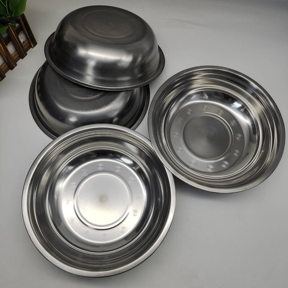 High-quality stainless steel basins, round soup basins, stainless steel tableware, vegetable basins, household stainless steel kitchenware, 2-yuan supply in Yiwu pic 10
