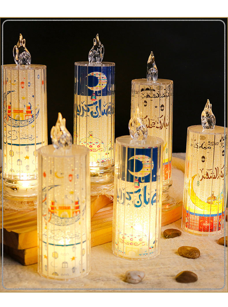 透明水晶蜡烛led电子蜡烛灯节日ramadan派对装饰家居ins摆件小夜详情5