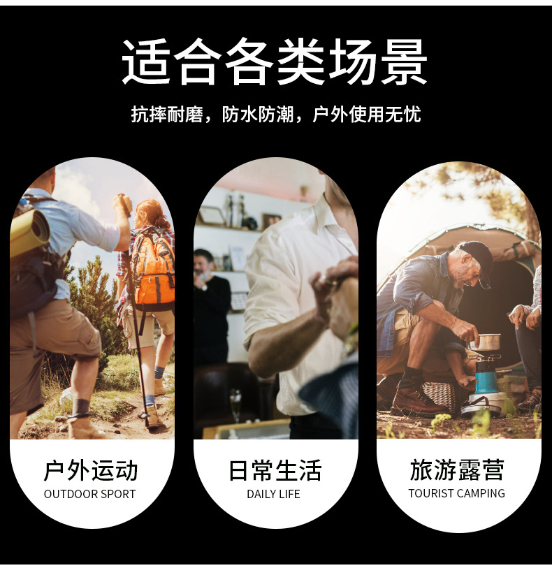 20-piece large-capacity waterproof cigarette box, USB portable rechargeable silent tungsten filament lighter, cigarette lighter pic 2