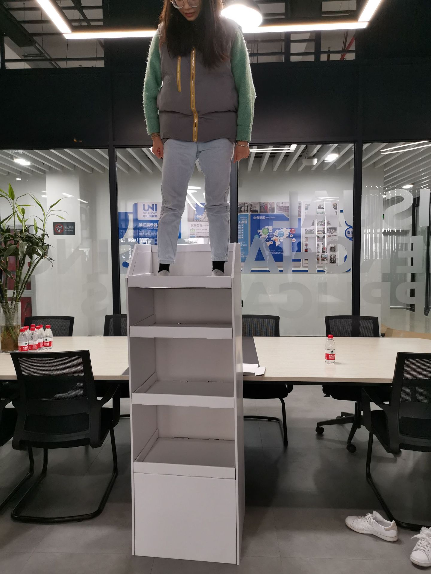 工厂纸质展示架茶叶饮料纸货架多层超市纸板展示架纸架子设计详情10