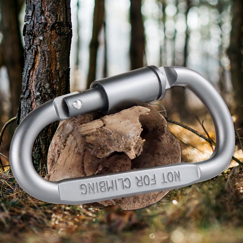 High-quality aluminum alloy mountaineering buckle D-shaped quick hanging, thickened hanging buckle D-shaped mountaineering buckle multi-functional quick hanging pic 13