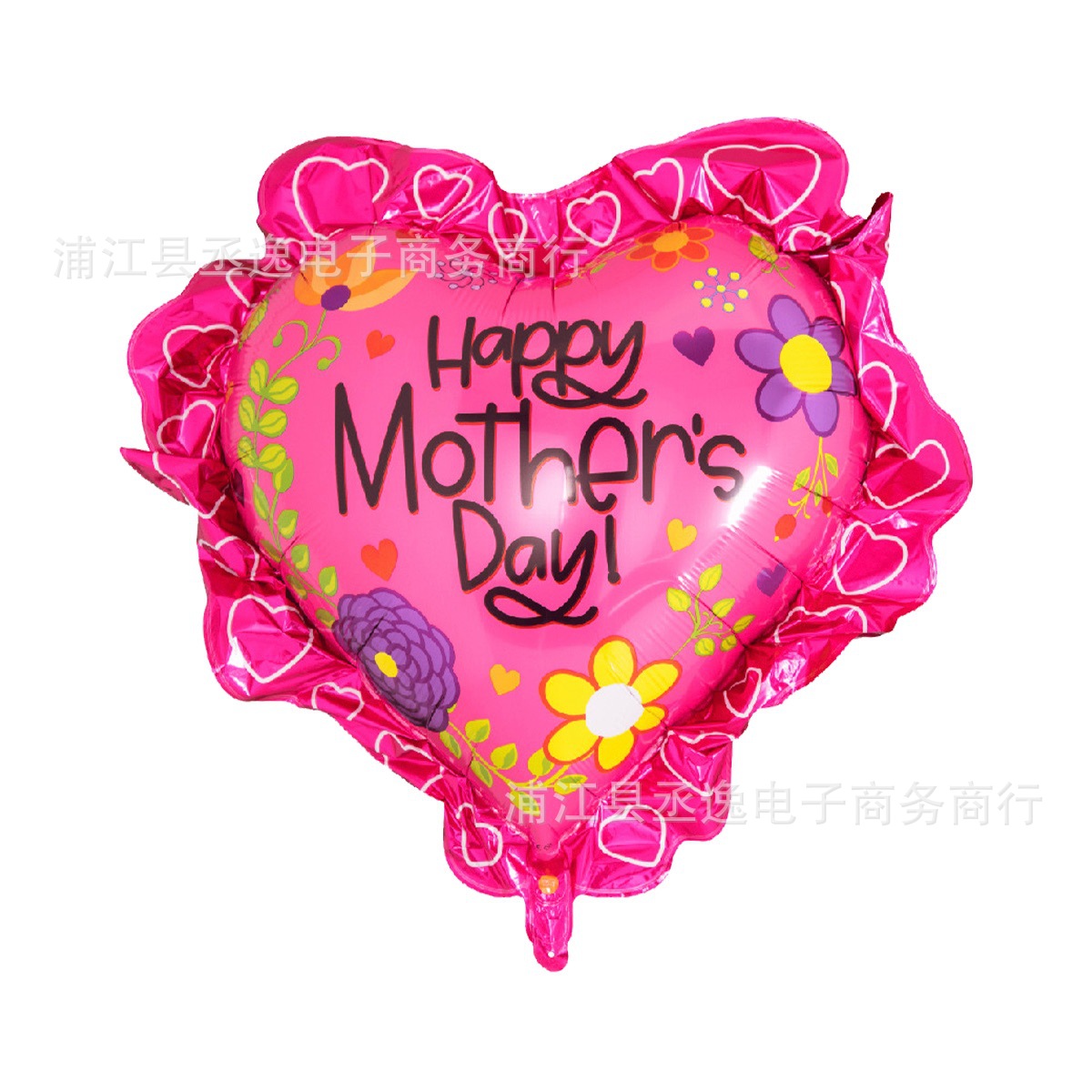 跨境新款母亲节花篮爱心康乃馨小熊铝膜气球母亲节派对装饰布置详情9