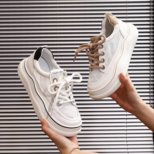 真皮小白鞋2024春夏新款单鞋厚底女鞋平底鞋休闲鞋女式板鞋shoes详情7