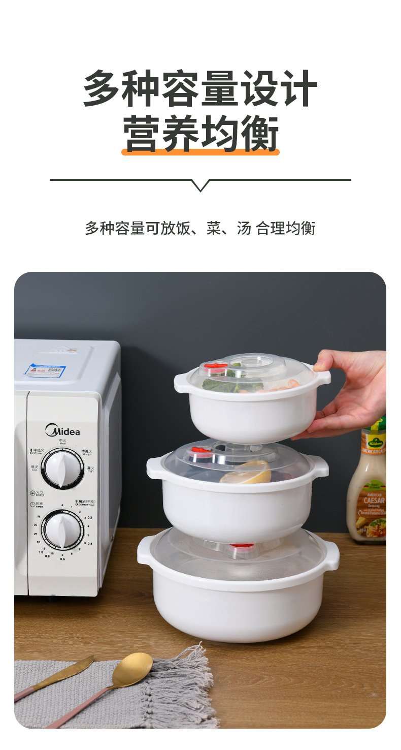 厂家批发】家用加厚塑料汤碗冬季保温菜罩白色收纳防尘多层食物罩详情12