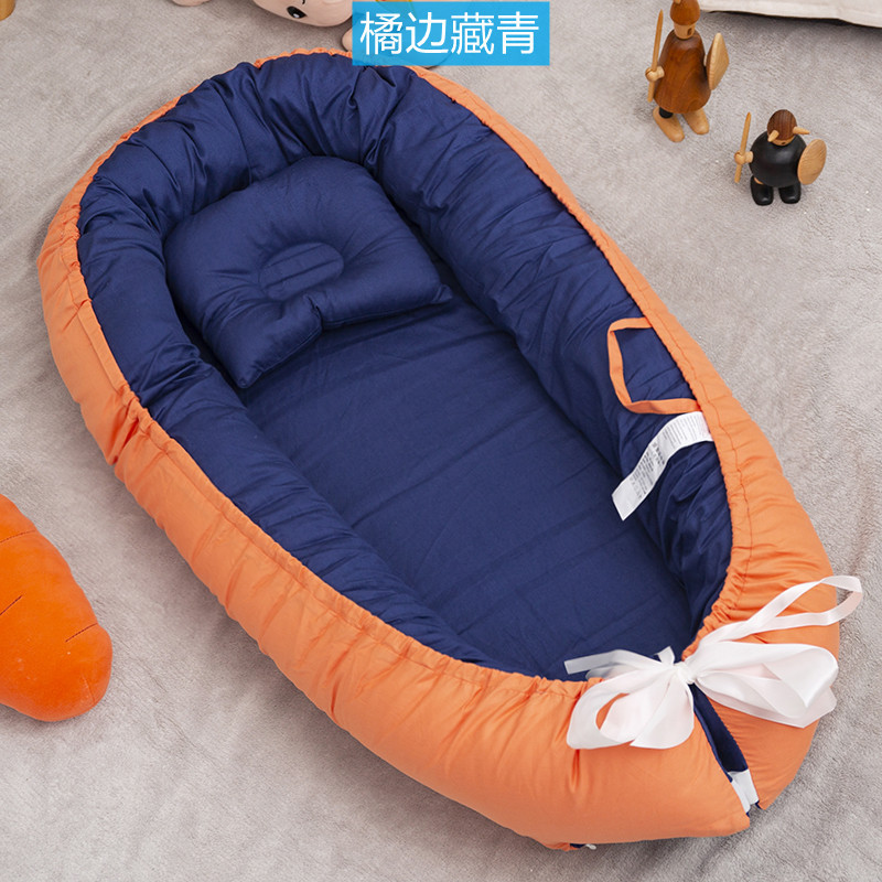 Cross-border exclusive folding, detachable and washable portable anti-pressure crib, midbed bionic fully detachable baby pillow crib pic 60