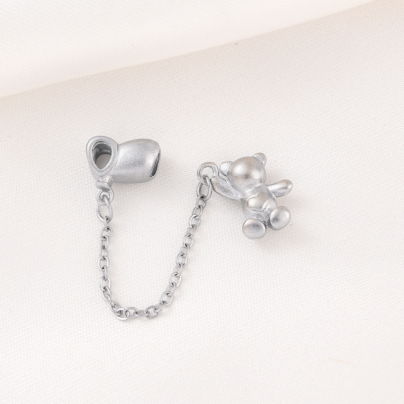 18k沙金磨砂质感项链手链月亮太阳小熊吊坠延长链尾链DIY饰品配件详情9