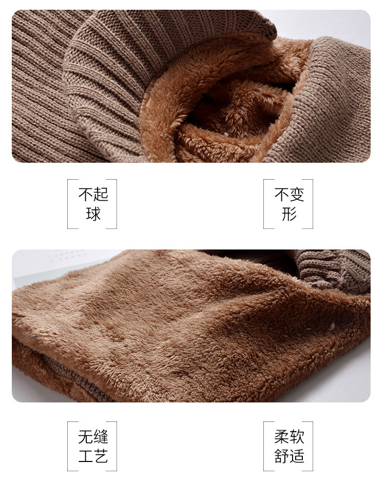 秋冬鸭舌针织套头帽 加长加厚护脖骑车防风护耳帽 加绒连体土匪帽详情20