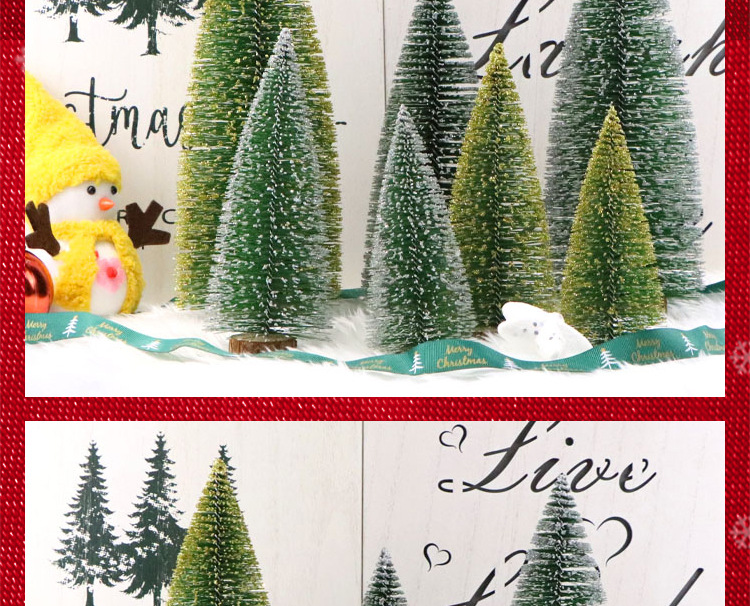 Mini gold and silver pink Christmas pine needle tree Christmas decoration with a simulated wooden base Christmas tree bedroom decoration is in full bloom pic 36