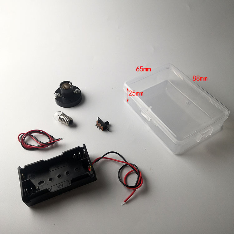 科学小实践实验用品试管实验套装学生串联并联电路接线认识电池盒电珠导线DY制作动手科普详情4