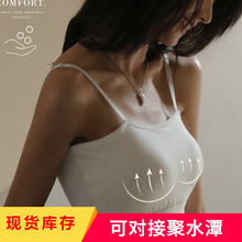 网红短款黑色打底螺纹吊带背心女夏季内搭无袖设计感外穿上衣潮详情21