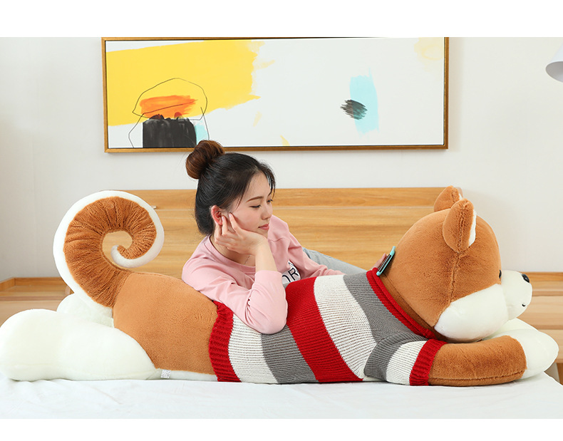Factory direct supply of Shiba Inu plush toys, Pappa Dog throw pillows, long pillows, bed dolls and cute stuffed toys wholesale pic 15