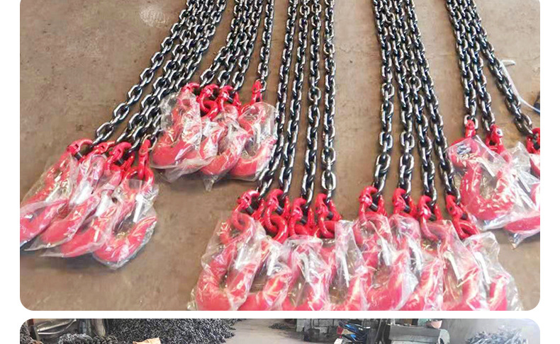 Industrial lifting slings, two-leg and three-leg lifting chains, electromagnetic suction cups, chain open hooks, complete sets of lifting slings pic 6