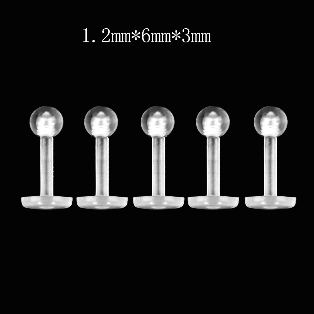 新品热销透明隐形软杆 圆球唇钉鼻钉耳钉穿刺饰品 学生饰品详情2