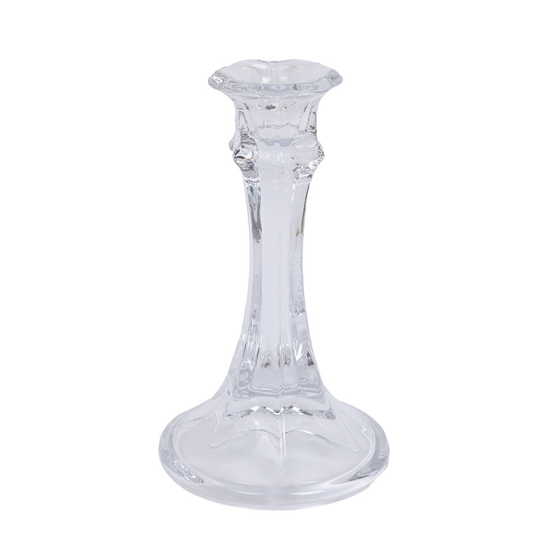 High-end glass candlesticks, dinner candlesticks, glass candlesticks, restaurant candlesticks, glass candle holders pic 2