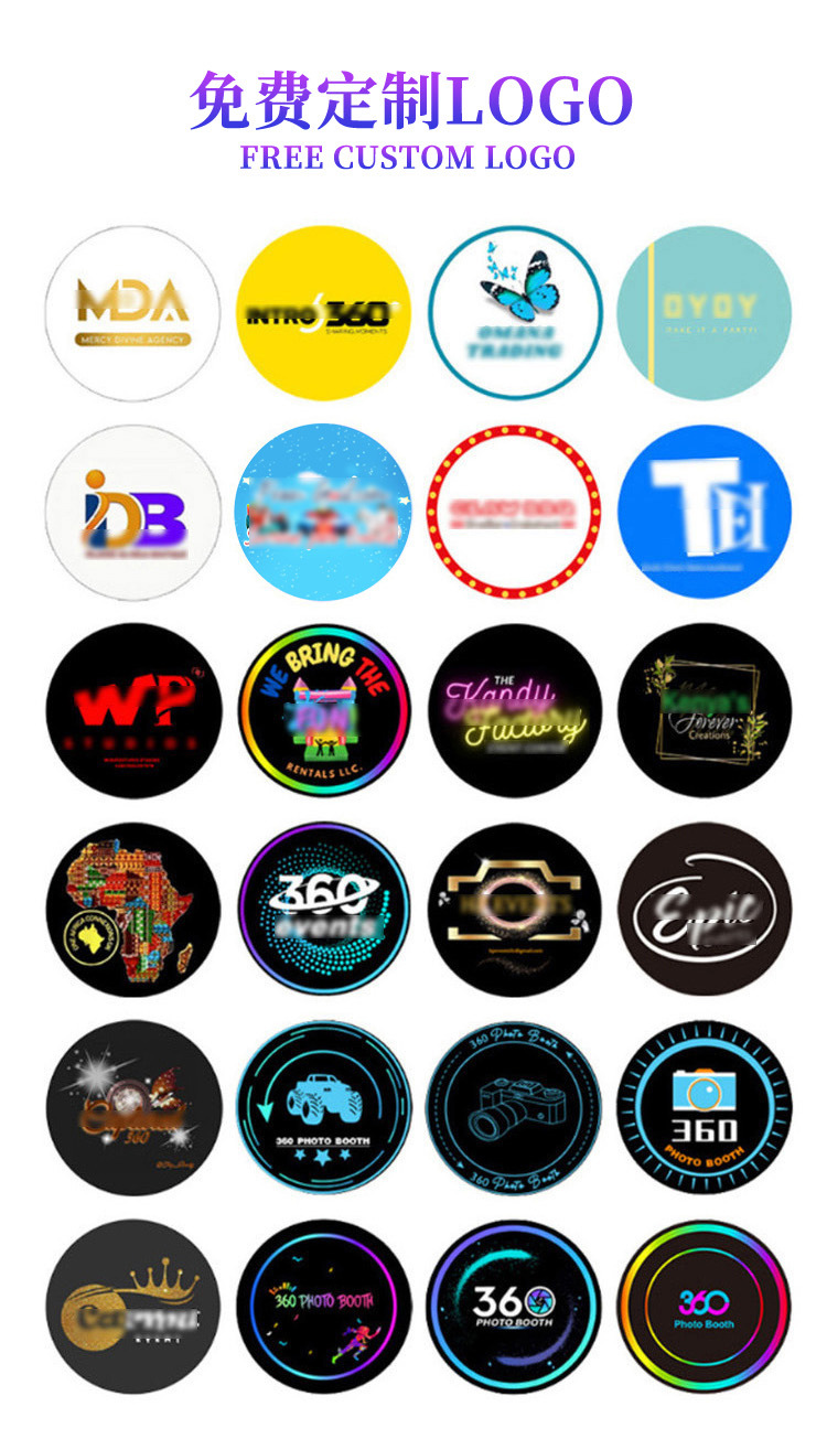 The overseas best-selling 360-degree indoor and outdoor photo booth 360 photo booth mobile stage can be stored pic 14