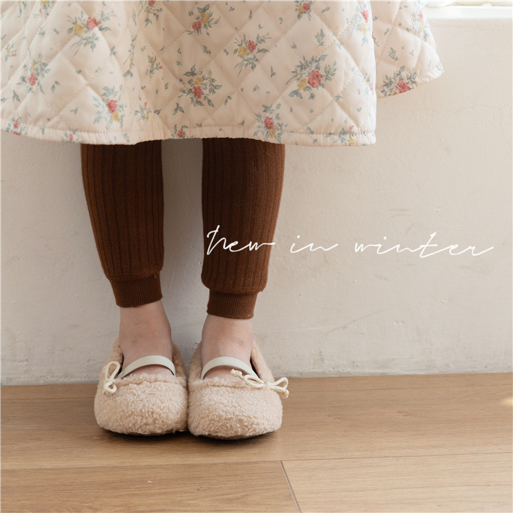 2022冬季新款儿童打底裤批发宝宝复古色坑条九分裤加绒加厚潮裤详情15