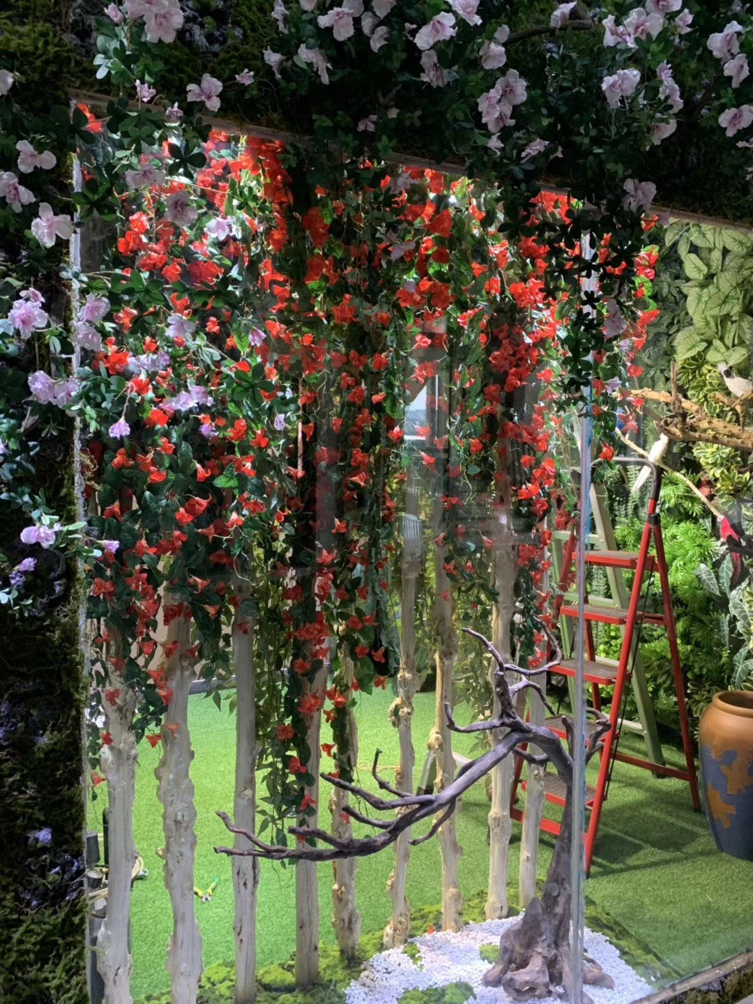 Simulated Nandina bamboo leaves and branches, wedding props, simulated leaves, artificial leaves, simulated branches, garden branches, simulated leaves pic 7