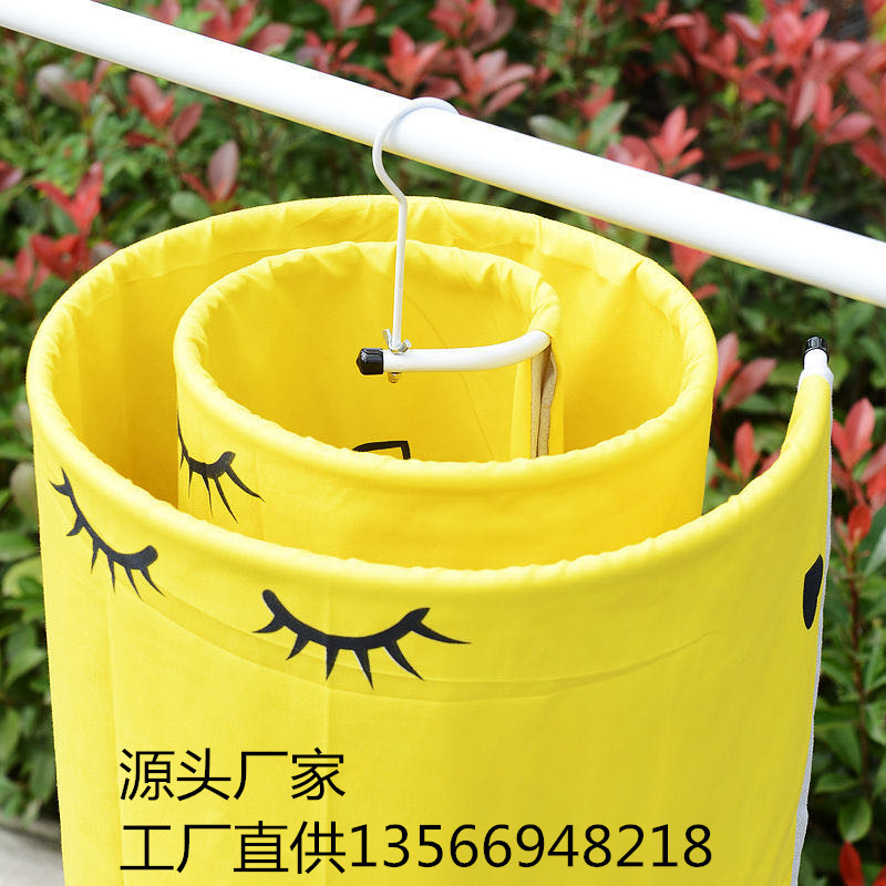 Wholesale of multi-functional stainless steel circular clothes hangers, hollow spiral clothes hangers, bed sheet drying, quilt cover drying and rotating drying racks pic 3