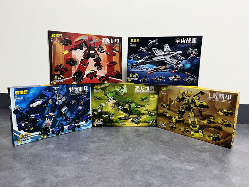包邮兼容乐高8合1积木大礼盒恐龙战机工程机甲拼装益智玩具男礼品详情12