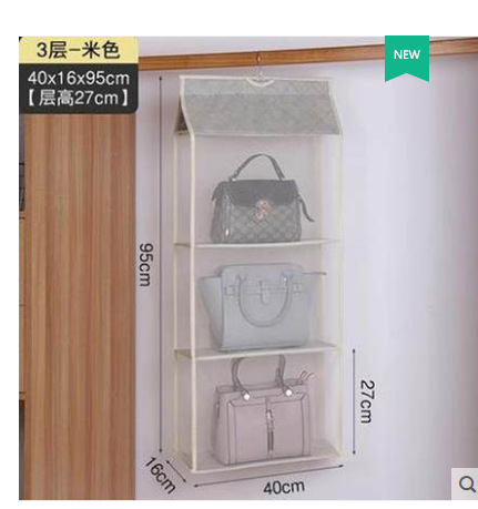 Three-dimensional dust-proof hanging bag, bag storage hanging bag, bag storage hanging bag, four-layer hanging bag, eight-compartment hanging bag pic 15