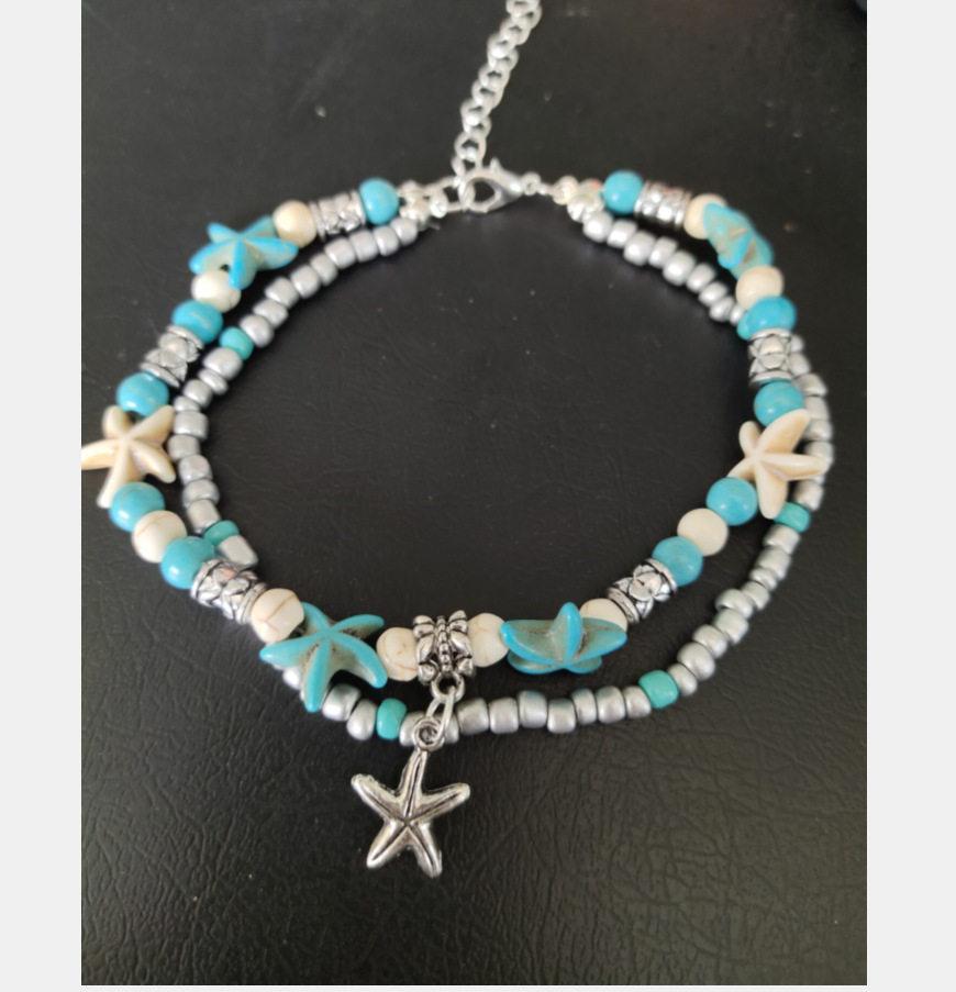 欧美跨境外贸脚饰乌龟脚链吊坠贝壳海星瑜伽沙滩情侣套装脚饰现货详情14