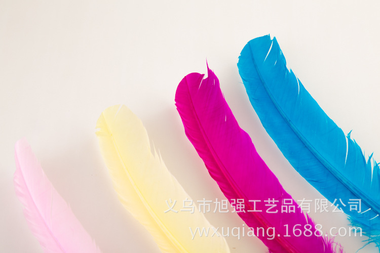 供应工艺小直式羽毛 羽毛批发 义乌diy羽毛火鸡毛大飘羽毛详情17