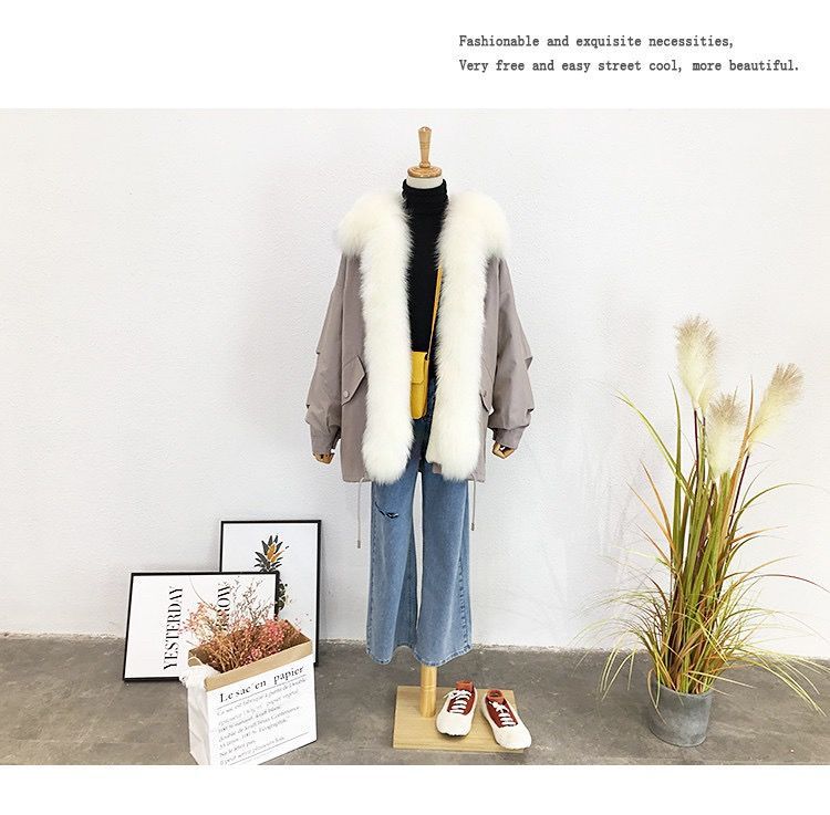 狐狸毛派克服女真毛中长款皮草皮毛一体棉服女2020新款冬季厚外套详情36