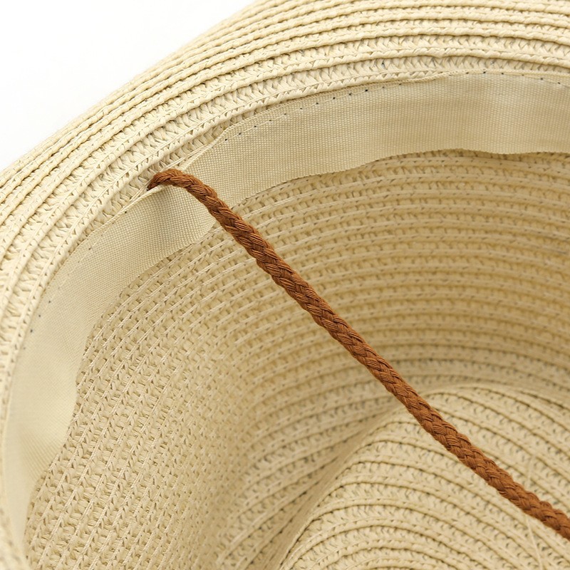 Spring and summer Bohemian-style western cowboy straw hat cross-border trade foldable windproof rope Tibetan top hat pic 13