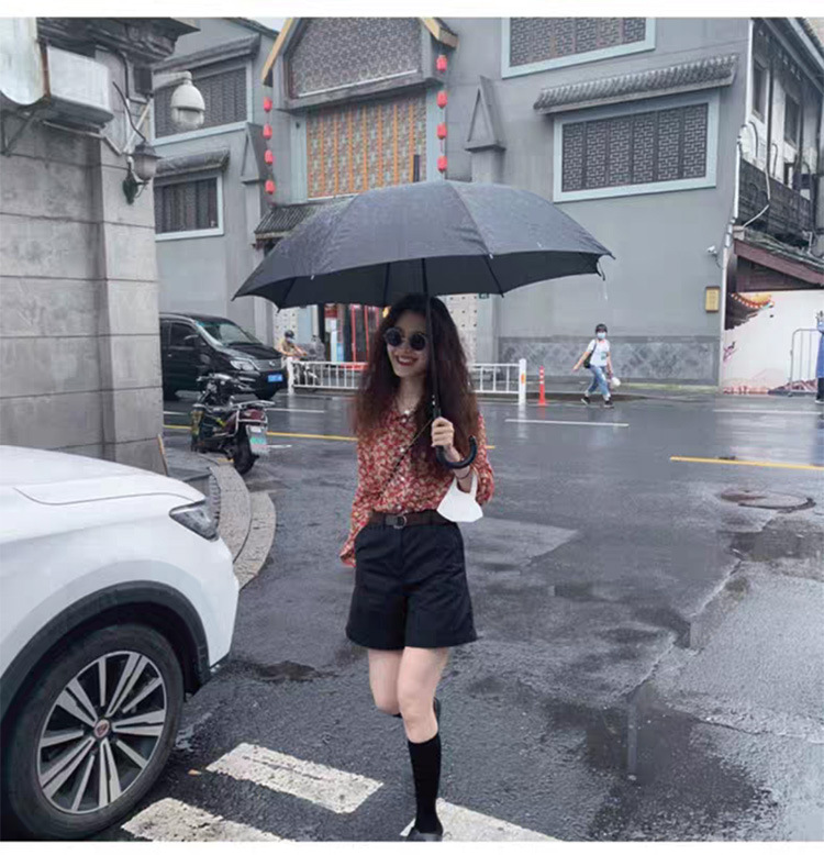 雪纺碎花衬衫女复古港味长袖宽松百搭休闲港风印花设计感小众上衣详情2