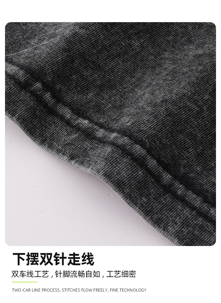 230g纯棉大版落肩t恤印logo纯色背心夏季圆领宽松欧美跨境男女详情15