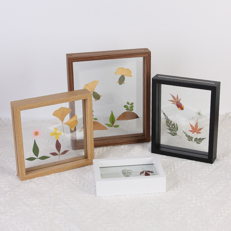 Hollow three-dimensional photo frame, 6-inch photo frame wholesale, wooden picture frame, DIY, dried flower photo frame, A4 wall-mounted photo frame display table pic 6