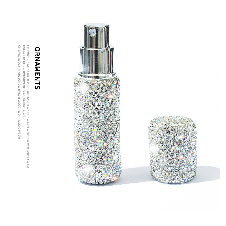 Wholesale of 10ml vacuum-pressed sample bottles for diamond-encrusted perfume, mini spray bottles for makeup and travel pic 15