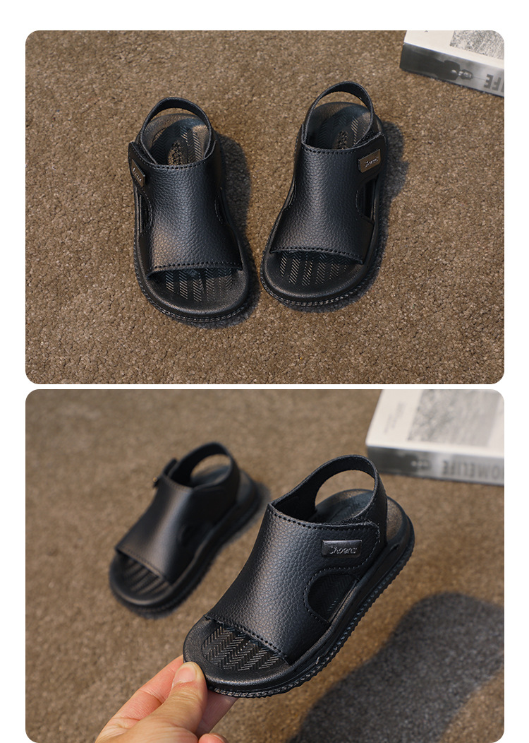 儿童沙滩凉鞋2024新款手工上线防滑耐磨时尚舒适软皮凉鞋宝宝凉鞋详情18