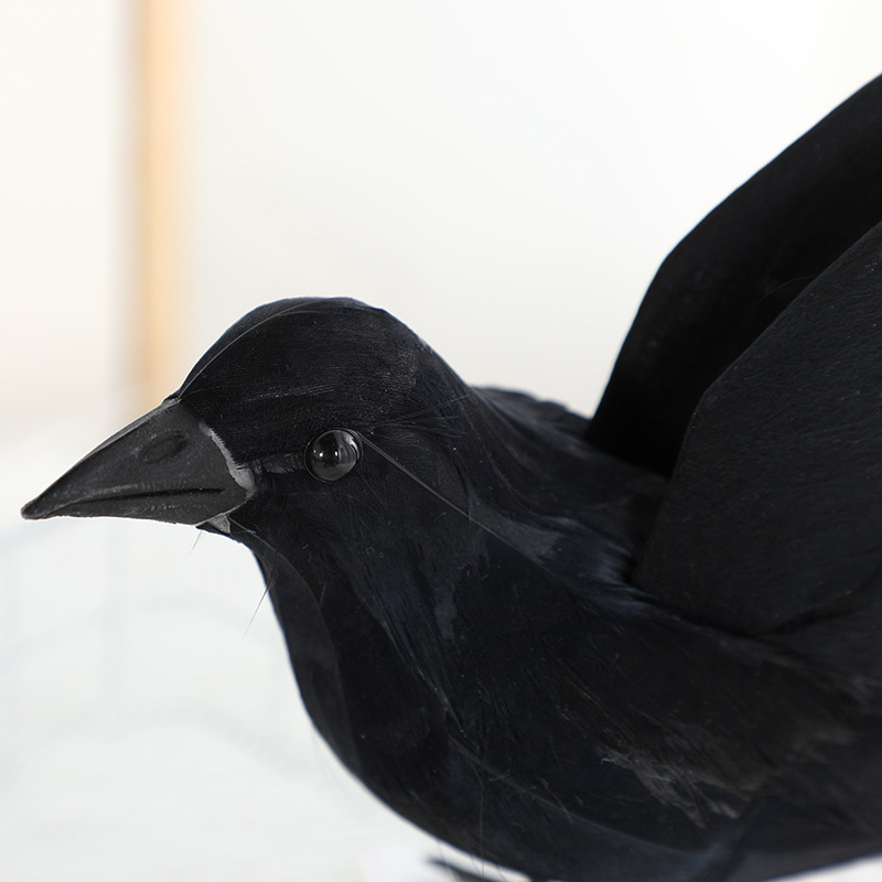 魔术道具仿真黑色乌鸦复活节万圣节乌鸦道具场景布置装饰用品详情6