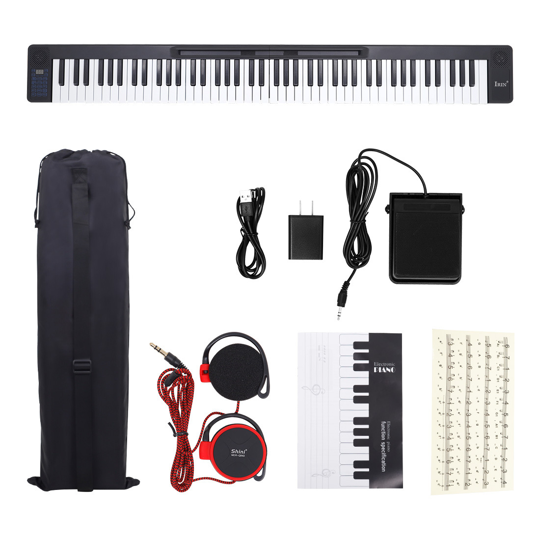 IRIN folding piano, portable 88-key folding electronic organ, spliced piano, hand roll piano, electric piano pic 8