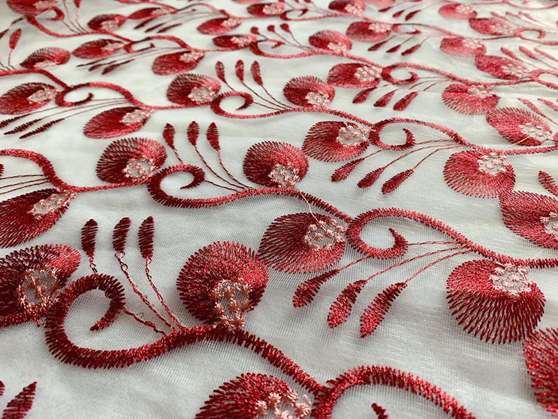 Factory direct sales of home textile accessories, embroidered leaf fabric, skirts, wedding dresses, lace accessories, multiple specifications customized pic 7