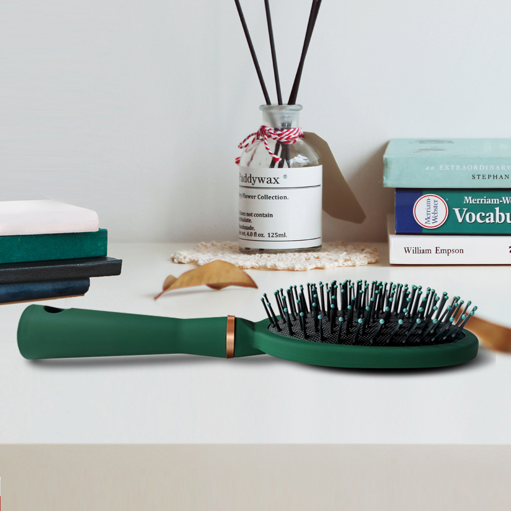 现货墨绿色按摩梳气囊梳子气垫梳女贵妇顺发负离子卷发白领女详情8