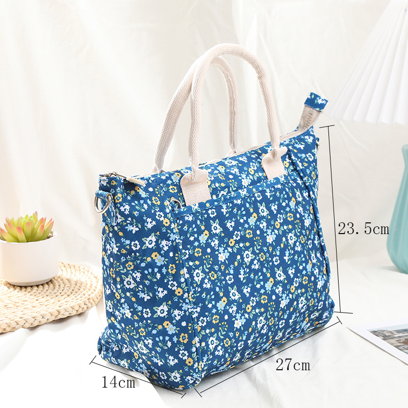 防水牛津布印花女手提包上班妈咪便当包多功能便携式购物手拎女包详情1