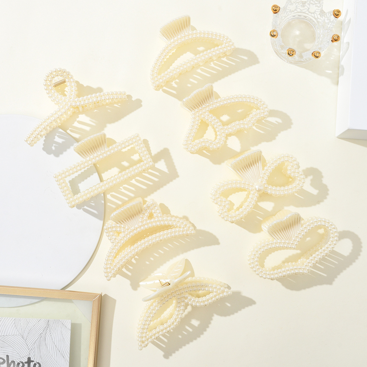 Spring and summer bestsellers: Wheat ear hair clips for women, simple and creative, back of the head hair claw clips, shark clips, hair accessories and headwear pic 4