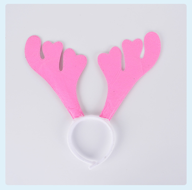 跨境圣诞节可爱亮片鹿角儿童发箍 圣诞狂欢表演鹿角头箍发饰详情3