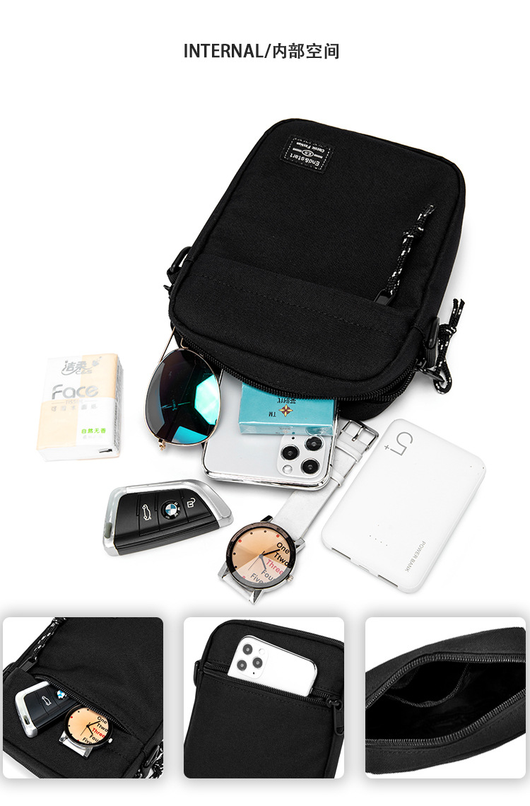 男士小包特小单肩迷你小挂包小挎包潮牌斜跨小背包轻便男生斜挎包详情4