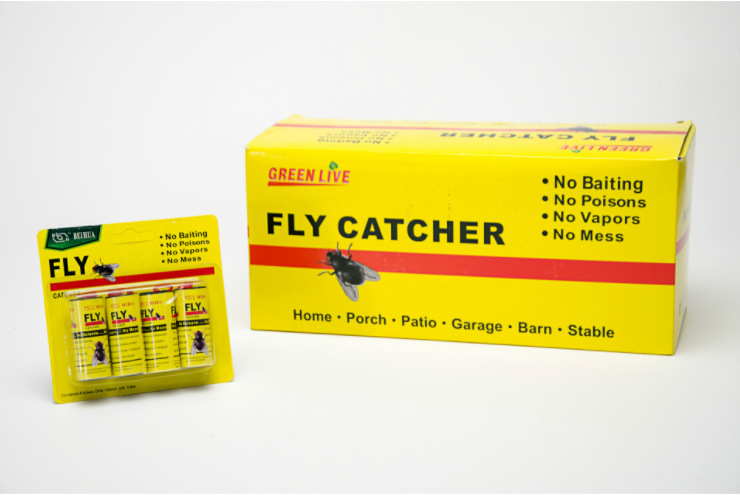 外贸出口粘蝇卷 苍蝇贴 苍蝇纸 粘蝇卷 4个装吸卡卡装详情3