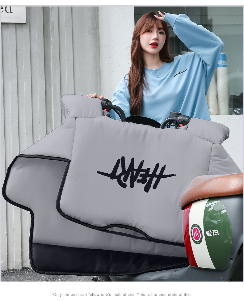 冬款印花防水挡风被侧翼加绒款电瓶车防风被冬季加绒加厚防风罩详情18