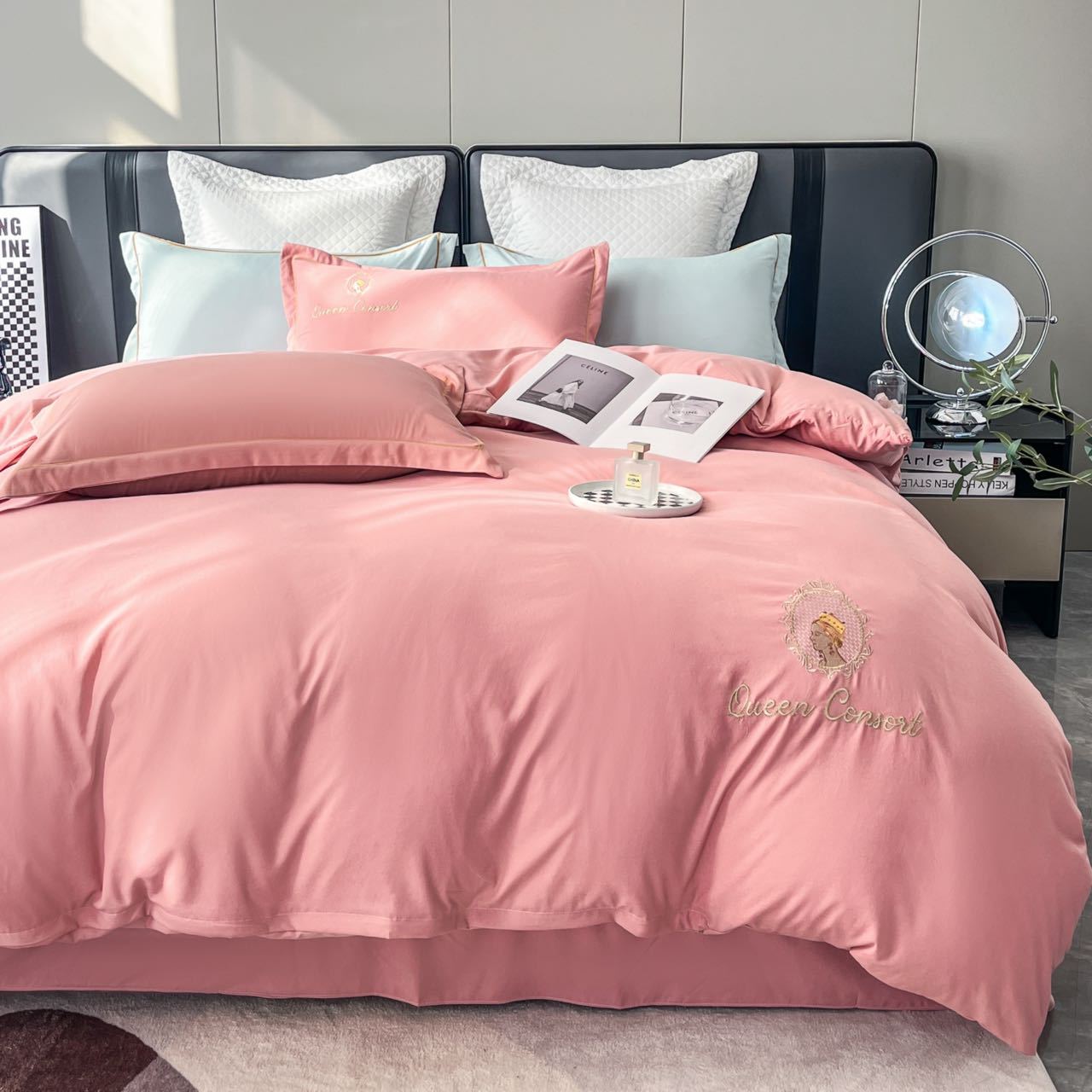 2023 New Madame Curie Embroidered and Brushed Four-Piece Pillowcase Set - Pleasant Autumn Scenery Series 48*74 One pic 5